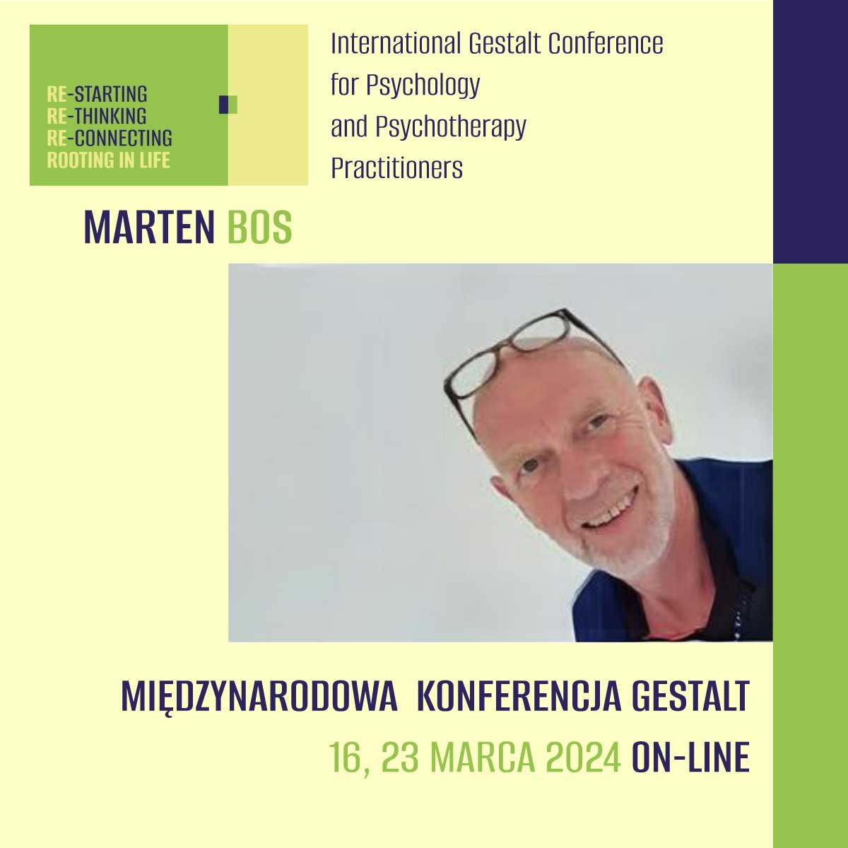 Marten Bos - speaker on Internetional Gestalt Conference for Psychology and Psychotherapy Practitioners